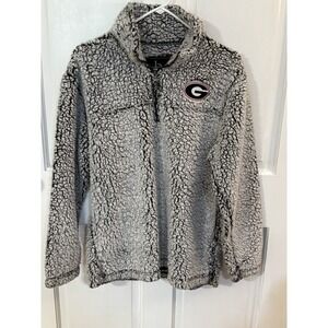 Fuzzy Georgia Bulldogs Pullover - Boxercraft Medium Men's
